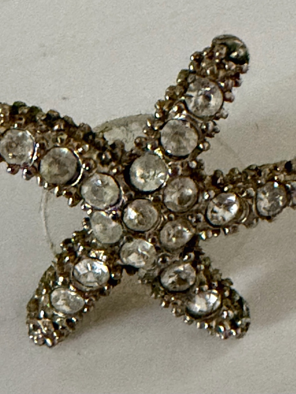 Crystal-Pave Silver Starfish Earrings - Women's Jewelry